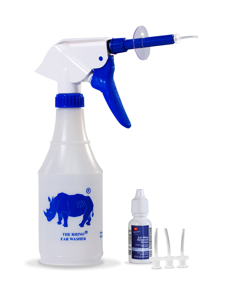 Rhino Ear Washer with Wax Removal Drops